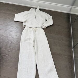 CALIA matching set quarter zip and wide leg jogger size S